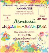 "Летний мульт-экспресс". Летняя школа мультстудии Анимагия