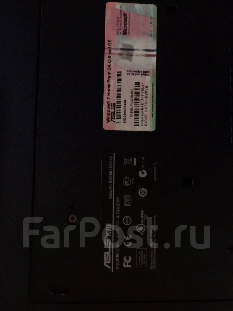 Asus K70ID. 17.3", 2 300����, ��� 4 ��, ���� 250���, WiFi: 1, Bluetooth: 1, ����������� �� 40��. ����