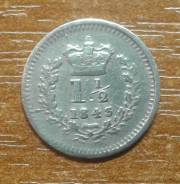 Великобритания (Англия) 1 1/2 пенса 1843 Victoria KM 728 Серебро