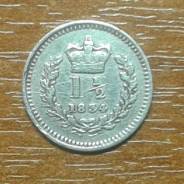 Великобритания (Англия) 1 1/2 пенса 1834 George IIII KM 719 Сереб