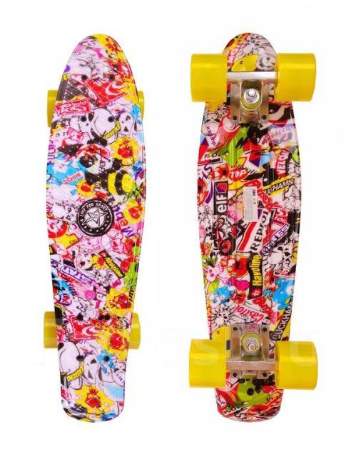 Скейт Cruiser Board Street Hit Graphics Лого с желтыми, новый, в ...