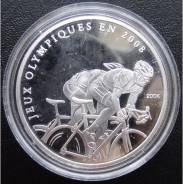 10 франков.2006г. Конго. Олимпиада/Велогонки. Серебро. RARE. Proof.