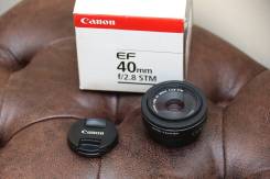 Объектив Canon EF 40mm f/2.8 STM. Для Canon, диаметр фильтра 52 мм