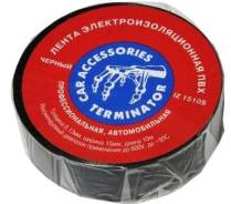 Изолента Terminator черная огенупорная 19mm х 20 m арт 61308