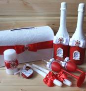 Бокалы и украшения на бутылки. Под заказ