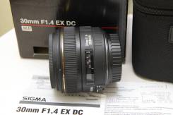 Объектив Sigma 30mm 1.4 EX DC HSM, для Canon. Для Canon, диаметр фильтра 58 мм