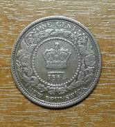 Нью Брансвик New Brunswick 1 цент 1864 KM 6. Чекан 1 год (Sc.2)