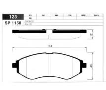 Тормозные колодки, Передние (88964197, 88982614) на Cadillac Escalade (2001-2014) / SP1158 / SANGSIN