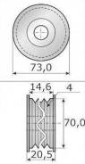 Ролик натяжителя кондиционера TOYOTA 4-5A-FE,4E-FE