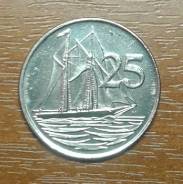 Каймановы острова (Кайманы) 25 центов 1996 Корабль. Парусник. Unc