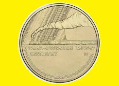 * Австралия 1 доллар 2017 Trans-Australian Railway * Mintmark 'M'