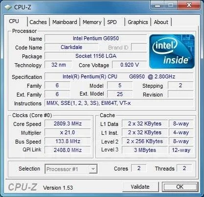 Intel Pentium G6950 ����