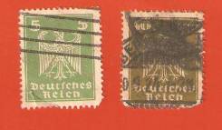 2 марки Германия 1921 г. Гашение