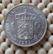 Нидерланды 1 гульден 1939г. аUNC Ag720