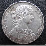 1 талер.1860г. Германия/Франкфурт. Союзный талер. Серебро. АU.