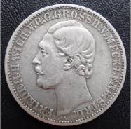 1 талер.1870г. Мекленбург Штрелиц. Фридрих Вильгельм. Серебро. XF+.