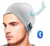 Зимняя шапка с беспроводными наушниками "Hat Bluetooth" Светло-серая!. 56, 57, 58