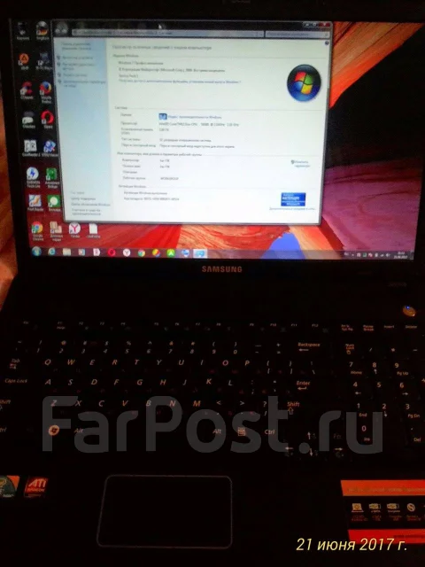 Samsung R720. 17.3", 2 100����, ��� 3072 ��, ���� 320���, WiFi: 1, Bluetooth: 1, ����������� �� 1��. ����