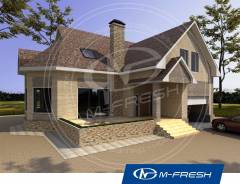 M-fresh Forest action (Проект 1-этажного дома с уютной мансардой! ). 200-300 кв. м., 1 этаж, 5 комнат, бетон