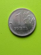 Продам 1 руб 2014г. БРАК. широкий кант.