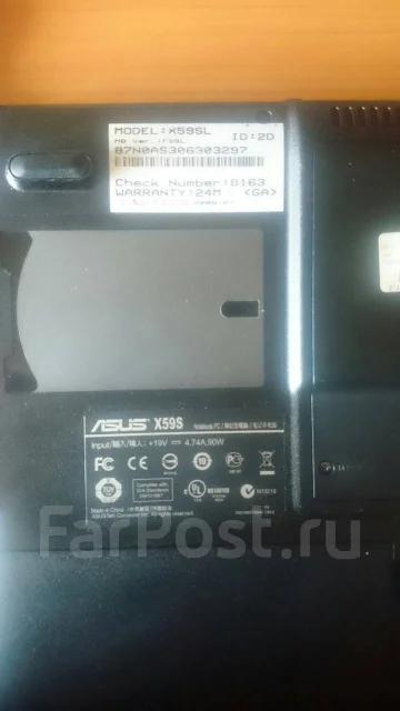 Asus X59SL. 15.4", 2,2����, ��� 2048 ��, WiFi: 1, Bluetooth: 1 ����