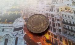 Испания. Нечастые 2,5 песет 1953 (1955) года.