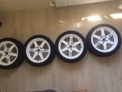 RAYS VOLK RACING TE37. 7.5x17, 5x114.30, ET48, ЦО 73,0 мм.