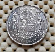 Канада 1/2 доллара 1950г. aUNC