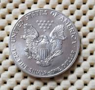 США 1 доллар 1987г. UNC. Унция серебра