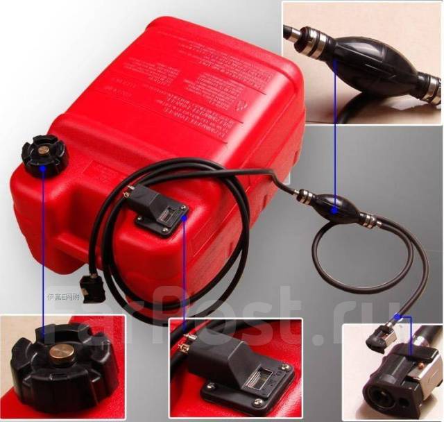 Топливный бак 24 литра для лодочного мотора Yamaha с грушей. Новый, в ...