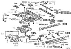 Накладка на подножку. Toyota Land Cruiser, HDJ101, UZJ100 Двигатели: 2UZFE, 1HDFTE