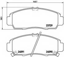 Колодка тормозная. Honda Legend Honda Civic Двигатели: C35A2, C35A4, C35A5