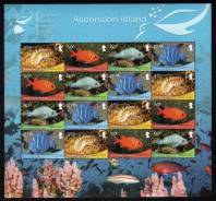 О. Вознесения 2013.08.29 Mi1229-1232 MNH морская фауна, лист