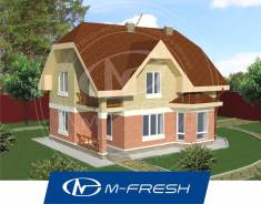 M-fresh Semantica (Свежий проект дома для лучшей жизни на природе! ). 200-300 кв. м., 2 этажа, 5 комнат, бетон
