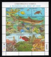 Доминика 1992.07.20 Mi1552-1566 MNH морская фауна
