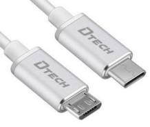 Кабель DTech Micro USB - USB Type-C (1 метр)