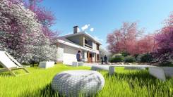 A 1200x AlexArchitekt Продуманный дом с гаражом в Салехарде A 1200x AlexArchitekt Продуманный дом с гаражом. 200-300 кв. м., 2 этажа, 5 комнат, комбинированный