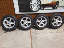 Комплект литых колес Mazda с летней резиной 225/55R-16. 7.5x16 5x114.30 ET50 ЦО 67,0 мм.