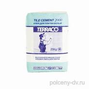 Клей для плитки Terraco Tail Cement 2000, белый 25 кг