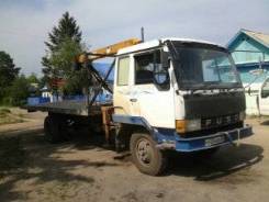 Mitsubishi Fuso. Митсубиси-Фусо, 1990 платформа 6т. -манипулятор 3т., 6 500 куб. см., 6 000 кг.