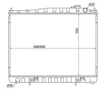 Радиатор охлаждения двигателя. Nissan Terrano, PR50, RR50 Nissan Pathfinder Nissan Elgrand, AVE50, AVWE50 Nissan Terrano Regulus, JRR50 Двигатели: QD3...