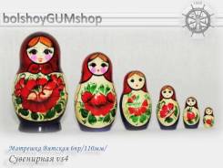 Матрешка Вятская 6пр/110мм/Сувенирная vs4