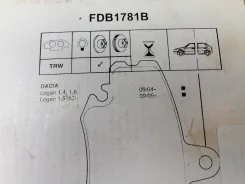 ������ Ferodo ������� ��������� ��������, ��������, �������� "Premier" FDB1781B ����