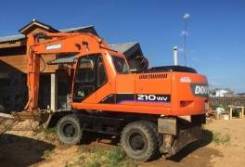 Doosan Solar 210 W-V. Эксковатор Doosan ковш 1 куб. м., 5 785 куб. см., 1,00 куб. м.