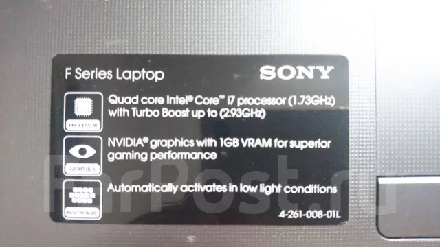Sony VAIO VPC-F13. 16.4", 1,7����, ��� 4 ��, ���� 640���, WiFi: 1, Bluetooth: 1, ����������� �� 2��. ����