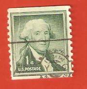 Марка 1 цент 1954 г. США. Джордж Вашингтон. Редкая. Оригинал.