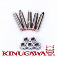 Kinugawa Комплект шпилек M8x1.25 mm Garrett GT25 GT28 T28. Nissan Silvia Nissan Skyline Nissan Note Двигатели: SR20DET, RB20DET, RB25DET