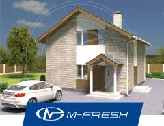 M-fresh Leo (Проект компактного дома для дружной семьи! ). 100-200 кв. м., 2 этажа, 4 комнаты, бетон