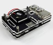 Корпус акриловый для Raspberry Pi2 Pi3 с вентилятором во Владивостоке Корпус акриловый для Raspberry Pi2 Pi3 с вентилятором