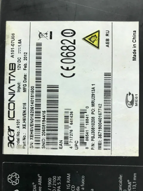 Acer Iconia Tab A101 8Gb ����
